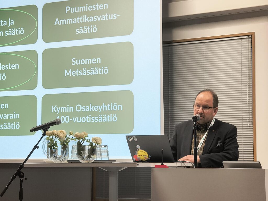 Rahoittajan puheenvuoron piti Metsämiesten Säätiön toimitusjohtaja Ilari Pirttilä.