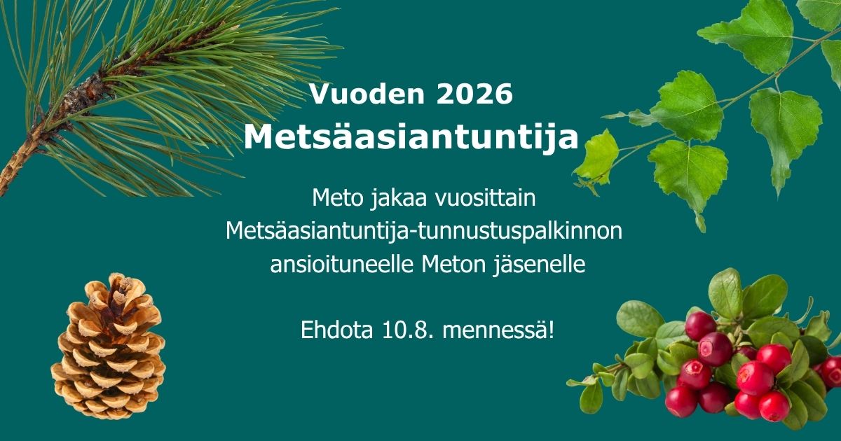 Kenestä vuoden Metsäasiantuntija?